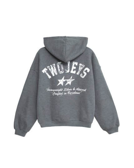 TwoJeys Basic Dirty Black Hoodie d