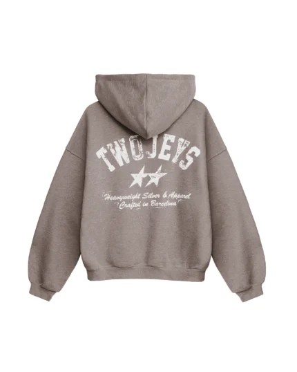 TwoJeys Basic Dirty Brown Hoodie backd